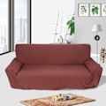Miniatyrbillede 1 af 2: Sofa Betræk Stof Settee Beskytter Slipcover Vaskbar To-Sæders Kaffe 145~185cm