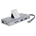 Miniatyrbild 8 av 8: 8-i-1 USB C Hub Typ C till 4K HD Multimedia Interface RJ45 USB3.0 USB2.0 PD Lagringskortplats MicroStorage-kortplats USB C Hub-adapter