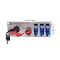 Miniatyrbild 6 av 8: 5-i-1 12V LED Tändningsbrytarpanel med Startknapp för Racingbil RV Lastbil Blå