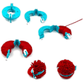 Miniatyrbild 4 av 8: Enkel pysselupplevelse: Fluffbollsvävstol Nålhantverk DIY Ullstickningsverktygsset, lättanvänd pompom-tillverkare med ABS-harts, mycket roligt sparande