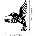 Miniatyrbild 2 av 5: Utomhusdekor Accent, Premiumkvalitet Hantverk, Vattentät Metall Kolibri Väggkonst För Gård, Uteplats & Trädgård