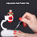 Miniatyrbild 6 av 8: Nagellacksflask Fixeringsklämma Nagelkonstverktyg Justerbar Nagellacksflaskhållare Klämma för Fingernaglar Manikyrer Vit
