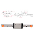 Miniatyrbillede 6 af 8: 100mm Lineær Skinne Miniature Guide Skinne med Udvidet Glideblok til CNC Maskinværktøj 3D Printer
