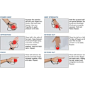 Miniatyrbild 6 av 6: 3 st Silikon Greppbollar Handled & Handledsövningar Återhämtningsträning Massageboll (Röd 25 Grader Blå 30 Grader Grön 35 Grader)