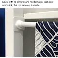 Miniatyrbild 4 av 5: Självhäftande Duschstångshållare, Elegant Design Gardinstångsfäste för Slät Yta, Ingen Borrning Krävs, Vattentät, Verktygsfri