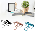 Miniatyrbillede 1 af 8: 90 stk. Binderclips Guld Sort Blå Stærk Klemme Kraft Robust Metal Hul Binderclips til Børn Studerende