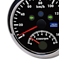 Miniatyrbillede 3 af 8: 85mm 160 km/t GPS Speedometer 0‑8000 o/min Turteller Måler LCD Rød Baggrundsbelysning til Bil Båd Yacht RV Lastbil Sort