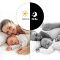 Miniatyrbillede 3 af 5: Trådløs 3,5 tommer LCD Digital Videobabyalarm Babysitter Justerbar synsvinkel Temperaturmåling To-vejs kommunikation EU-stik 110‑220V