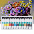 Miniatyrbillede 1 af 3: Håndmalet Pigment Vægdekoration Akryl Pigment 10ml pr. Tube (12 Farver)