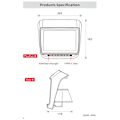 Miniatyrbillede 6 af 8: 7,2 tommer Bagesæde Display Panel til Android 11.0 HD Touch Screen IPS Multimediaafspiller Udskiftning til Tesla Model 3 Y 26-pin