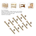 Miniatyrbild 7 av 8: 10 Set Baby Säng Spjälsäng Skruv M6 Galvaniserad Rostfritt Stål Hex Socket Head Cap Skruvar Hårdvara Kit för MöbelM6x50mm
