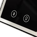 Miniatyrbillede 3 af 8: Rejse Spejl med Lys Bluetooth Højttaler LED 3 Farver Dæmpbar Bordmodel Foldbar Hvid
