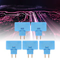 Miniatyrbilde 1 av 8: 5 stk EU-kontaktkonverter, trådløs 180 graders forlengelse, 1 til 3 EU-pluggadapter, 110‑250V blå