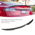 Miniatyrbild 7 av 8: 3 st. Bakluckespoilerläpp Splitter Kolfiberfärg Ersättning för Tesla Model 3 2017 till 2023
