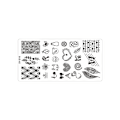 Miniatyrbillede 1 af 2: Rustfrit Stål Rektangulær Neglekunst Stemplingsplade DIY Manicure Trykning Billede Skabelon z15#