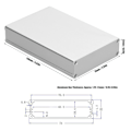 Miniatyrbild 6 av 8: Projektbox i aluminiumlegering, integrerad matt silver, DIY-instrumentlådor för PCB-kablage 22x74x110mm