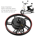 Miniatyrbillede 8 af 8: 16 tommer Elektrisk Navmotor 48‑72V 500W‑3500W Fed Dæk Cykling Skivebremse Motor til Elektriske Cykler Scootere Go Karts