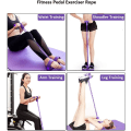 Miniatyrbillede 4 af 7: Multifunktionelt spændingsreb, elastisk spændingsfodpedal, Sit-up Bodybuilding Expander, 4-rørs-ben-træningsreb til træning i hjemmet