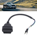 Miniatyrbillede 1 af 8: 16-polet OBD-kabeladapter ABS Sort Motordiagnostisk Værktøj til Lastbil Køretøj Motorcykel