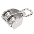 Miniatyrbillede 7 af 8: 10 stk. M15 Trækhjul af rustfrit stål, tungt pligt, dobbelt hjul, løftetovblok