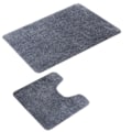 Miniatyrbild 1 av 5: Lyxig Mikrofiber Dörrmatta för Inomhusbruk, Superabsorberande Halkfri Vattentät Baksida för Badrum Sovrum Kök Stol Vardagsrum (2 Stycken)