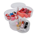 Miniatyrbillede 1 af 3: Multifunktionel Skrivebords 4-lags Rotations Kosmetik Opbevaringsboks Makeup Organizer
