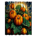 Miniatyrbilde 1 av 4: Høst Dusjforheng for Bad, Høstgresskarhøst Bondegård Thanksgiving Halloween Stoff Dusjforheng med Kroker Sett 120*180cm