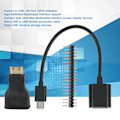 Miniatyrbild 7 av 8: Mini HD till HD-adapter Micro USB till USB-hona strömkabel 40P för Raspberry Pi Zero stiftkit