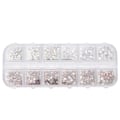 Miniatyrbillede 2 af 2: 12 Række / Æske Flade Bund Neglekunst Rhinestones Neglekunst Dekoration Manicure Værktøj 8#