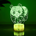 Miniatyrbild 6 av 6: 3D Illusionslampa, Färgskiftande Med Fjärrkontroll För Mångsidig Användning, Mjukt Jämnt Ljus Dimbar För Säker Belysning Vid Läggdags, Presenter Till Barn