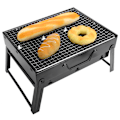 Miniatyrbilde 4 av 5: Bærbar Grillovn i Rustfritt Stål BBQ Grillsett for Matlaging Camping Piknik Vandring