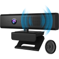 Pikkukuva 1 / 9: Full HD 1080P -tietokonekamera, jossa on 4 sisäänrakennettua ympärisuuntaista mikrofonia ja kaiutin videokonferenssien suoratoistoa varten, ulkoinen USB verkkokamera