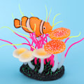 Miniatyrbillede 1 af 2: Kunstig Silikon Lysende Vandplanter Ornament til Akvarium Fisketank (rød)