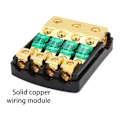 Miniatyrbillede 6 af 8: 1 Vejs 4 Udgang 0/4 AWG til 4/8 AWG Strømssikringsholder Kobber til Biler Lastbiler Både