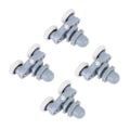Miniatyrbillede 2 af 2: 4 stk. Holdbare Dobbelt Glidehjulsskinne Dørhjul Badeværelsesglasdør (20mm)