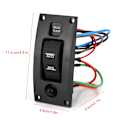 Miniatyrbilde 1 av 2: ON av  ON Deluxe LED Rocker Bilge Pump Bryterpanel & Sikring