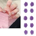 Pikkukuva 1 / 8: 10 kpl 3D Kamelia-muotoisia kynsikoristeita DIY-hartsi hienostunut valo muuttuva kynsikoriste naisille violetti