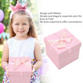 Miniatyrbild 8 av 8: 4 st Giftboxar med Lock 3.9x3.7x3.9 tum Presentförpackningslådor för Bröllop Jul Födelsedag Alla hjärtans dag Rosa HM2330407