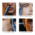 Miniatyrbillede 6 af 8: Næse- og Ørehårs Trimmer Klip Maskine Genopladelig Pleje Barbering Øjenbryn Trådløs Trimmer Øjenbryn Sideburns Blå
