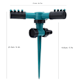 Miniatyrbillede 4 af 8: Have Sprinkler 360 Graders Rotationsgræs Sprinkler Havevandings System Tilbehør