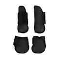Miniatyrbillede 2 af 8: 4 stk. Heste Forben Bagben Støvler Hindringsspring Leggings Støvler Hestebens Beskyttelsesudstyr Sort XL
