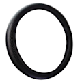Miniatyrbild 2 av 3: Rattstyrningsöverdrag för bil 38cm Diameter Universal Passform Konstläder Skydd för Modifikation Svart