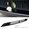 Miniatyrbilde 7 av 8: 2 stk. Frontgrillnett Lys Svart Bumper Ventilasjonsgitter Erstatning for Tesla Model Y 2020‑2023