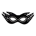 Pikkukuva 2 / 2: Hieno naamio, koristeltu timanteilla, cosplay-asuun, flirttailuun tarkoitettu silmänaamio, mustat timantit