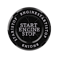 Miniatyrbillede 2 af 2: Motor Start Stop-Knap Dæksel Beskyttende Anti-Ridse Spin Design Universal En Nøgle Start Knap Trim Sort
