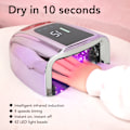 Miniatyrbild 6 av 8: 96W Nagel torkare Laddningsbar LED Sensor Snabbhärdande Nagellampa Gradient Lila 100~240V EU-kontakt
