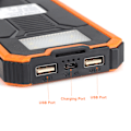 Miniatyrbillede 6 af 8: 20000mAh Bærbar Solenergi Powerbank Ekstern Batterilader med 6 stk. LED Lys Orange