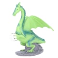 Miniatyrbild 1 av 7: Flygande drake staty i harts som håller boll drake skulptur dekoration för sovrum arbetsrum trädgård korridor hall