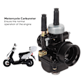 Pikkukuva 7 / 8: 17mm Moottoripyörän Kaasutin Musta Carb Vaihto Zuma-skootterille 50cc 90cc JOG50