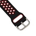 Pikkukuva 4 / 8: Hengittävä silikoninen ranneke Mi Band 7 Pro:lle, suojakotelolla - Musta punainen ja musta kotelo